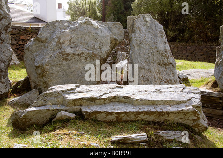 King Orry Grab in der Nähe von Laxey, Isle of man-IOM. Megalithische Tomb.UK.83208 KingOrry Grave. Horizontale. Stockfoto