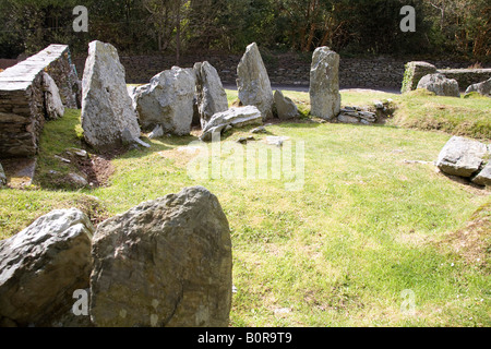 King Orry Grab in der Nähe von Laxey, Isle of man-IOM. Megalithische Tomb.UK.83206 KingOrry Grave. Horizontale. Stockfoto