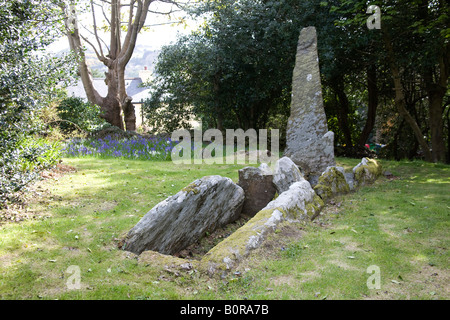 King Orry Grab in der Nähe von Laxey, Isle of man-IOM. Megalithische Tomb.UK.83213 KingOrry Grave. Horizontale. Stockfoto