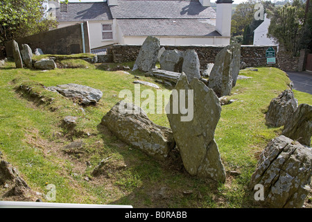 King Orry Grab in der Nähe von Laxey, Isle of man-IOM. Megalithische Tomb.UK.83203 KingOrry Grave. Horizontale. Stockfoto