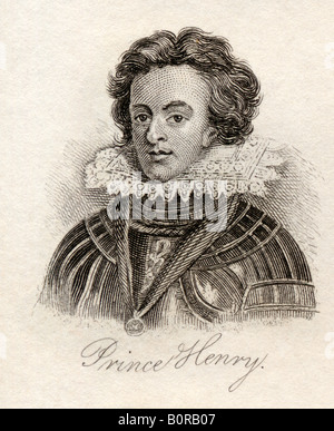 Henry Frederick Stuart, Prinz von Wales, 1594 - 1612. Aus dem Buch Crabbs Historisches Lexikon veröffentlicht 1825 Stockfoto