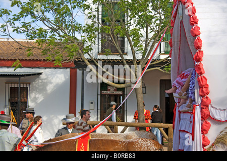 El Rocío während die romeria Stockfoto