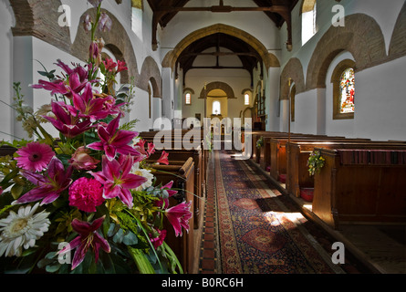 Sächsischen Kirchenraum, Brixworth, Northants, Großbritannien Stockfoto