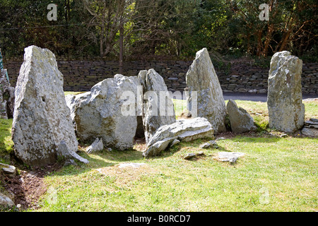 King Orry Grab in der Nähe von Laxey, Isle of man-IOM. Megalithische Tomb.UK.83207 KingOrry Grave. Horizontale. Stockfoto