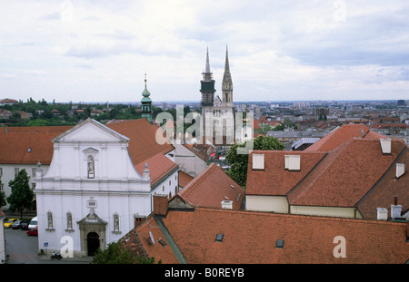 Kirche Sveta Katarina St Catherine und Kathedrale St. Stephen Zagreb Kroatien Stockfoto