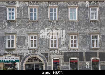 Sgraffito-Haus, Retz, Österreich Stockfoto