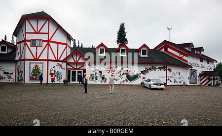 Santa Haus Nordpol Alaska USA Stockfoto