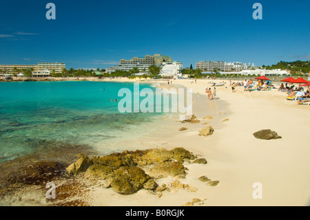 Maho Beach Sint Maarten Antillen Stockfoto