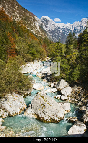 Kleines Soca Schlucht, Julischen Alpen, Slowenien Stockfoto