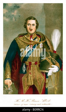 Prinz Albert 11. Husaren in der Uniform seines eigenen Regiments die teilnahmen in Charge of the Light Brigade Stockfoto