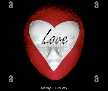 Konzeptionelle Foto illustriert Liebe Stockfoto