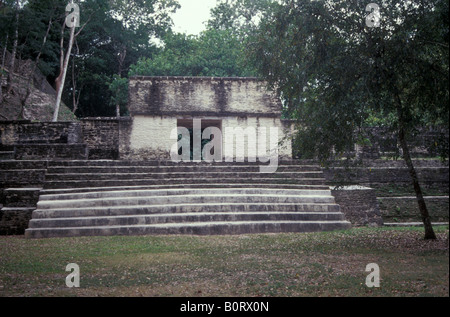 Audencia Maya Tempel in den Ruinen von Cahal Pech in der Nähe der Stadt San Ignacio, Cayo District, Belize Stockfoto