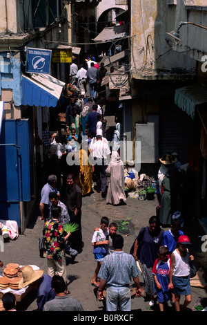 Marokko, Tanger, Medina Street Stockfoto