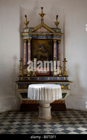 Alter in der Kapelle von Santa Maria do Castelo Tavira Portugal Algarve Stockfoto