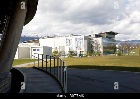 Gebäude, das ATLAS-Experiment CERN Genf Stockfoto