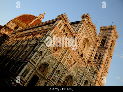 Basilica di Santa Maria del Fiore, Florenz, Italien, Sonnenuntergang Stockfoto