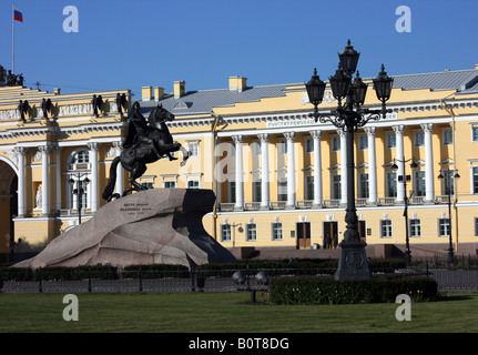 Der eherne Reiter Statue, Sankt Petersburg, Russland Stockfoto