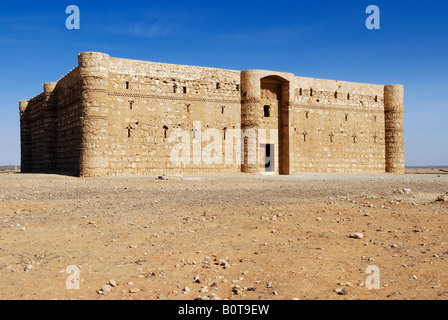 Wüste Burg Qasr al Kharanah Jordan Arabia Stockfoto