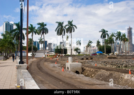 Proyecto Cinta Costera. Küsten Beltway Projekt, Balboa Boulevard, Panama City, Republik von Panama Stockfoto