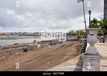 Proyecto Cinta Costera. Küsten Beltway Projekt, Balboa Boulevard, Panama City, Republik von Panama Stockfoto