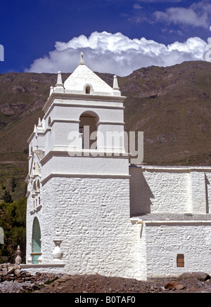 Kirche von Maca, Colca Canyon, Peru Stockfoto