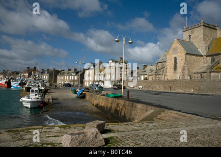 STRANDIDYLLE Hafen Barfleur in der Normandie Stockfoto