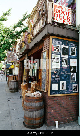 Frau des Orgel-Restaurant und Bar, Adams Morgan, Washington, D.C., Amerika Stockfoto