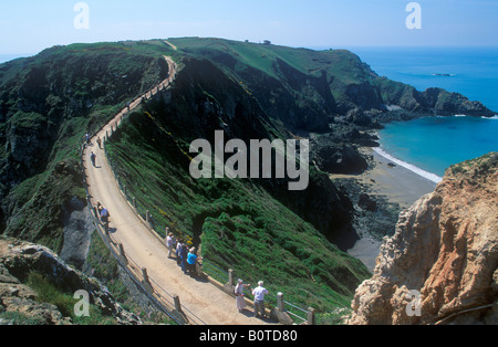 La Coupée, Sark Insel Stockfoto