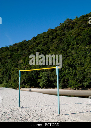 Fußballtor bei Engenho Beach State Park von Sao Paulo Brasilien 03 29 08 Stockfoto