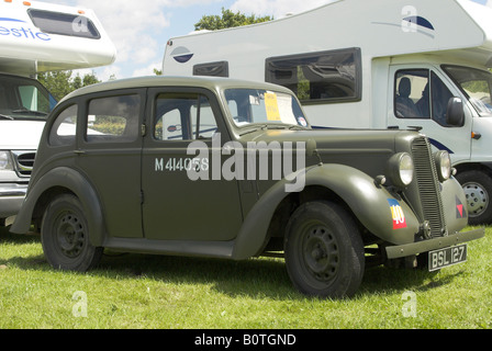 Eine 1938 britische Hillman Minx auf dem Display auf die Ardingly Vintage und Oldtimer-Show in Sussex. Stockfoto