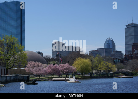 John Hancock Tower, Prudential Gebäude, Boston MA Stockfoto