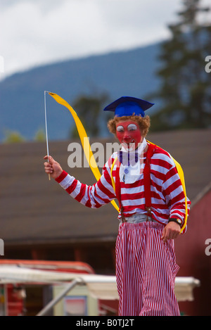 Vancouver Bauernmarkt Kanada niedrigeren Festland Clown Stockfoto