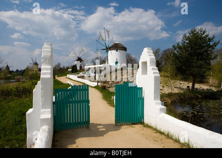 Griechenland Windmühlen von Mykonos Ägäischen Meer Windmühle aus Mykonos Internationales Wind-Und Wassermühlenmuseum Gifhorn Deutschland Stockfoto