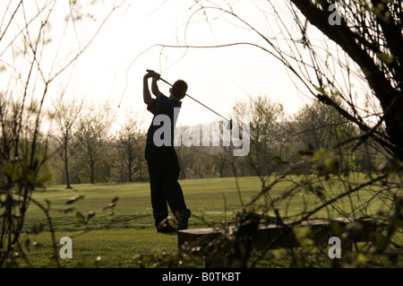 Parc Golfclub und Driving Range Coedkernew Newport Stockfoto