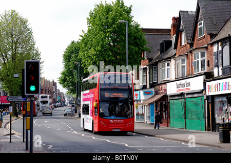 West Midlands Bus in High Street Kings Heath, Birmingham, West Midlands, England, UK Stockfoto