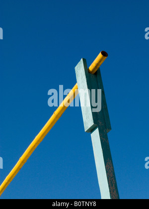 Fußballtor bei Engenho Beach State Park von Sao Paulo Brasilien 03 29 08 Stockfoto