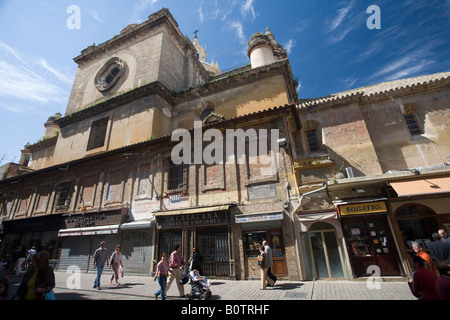 Rückansicht der Kirche El Salvador am Plaza del Pan, Sevilla, Spanien Stockfoto