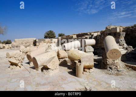 neue archäologische Ausgrabung Spalten Ruinen von Umm Qays römische Stadt Jordan Arabia Stockfoto