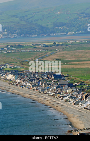 LANDSCHAFTSBILD DES SEASIDE TOWN BORTH CEREDIGION WALES Stockfoto