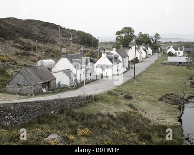 Croft Häuser, Duirinish, Nr Kyle of Lochalsh, Ross-Shire Highlands Schottland Stockfoto