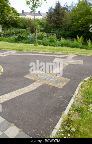 Riverside Garten Armoy Antrim-Nordirland Stockfoto