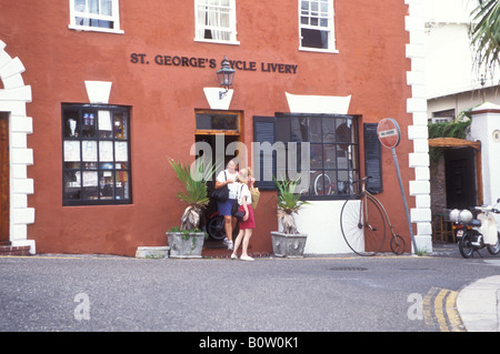 St.-Georgs Zyklus Livree, 1 Water Street, St. George, Bermuda Stockfoto