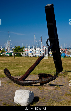 Der Anker im Hafen von Gilleleje Stockfoto