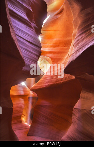 Einen direkten Sonnenstrahl am Mittag in einer wunderschönen Schlucht Antilopen in den USA Stockfoto