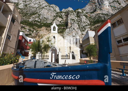 Gibraltar Our Lady of Sorrows Kirche in Catalan Bay Stockfoto