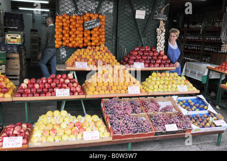 Obstverkäufer, Puerto de Frutos, Tigre Delta, Argentinien Stockfoto