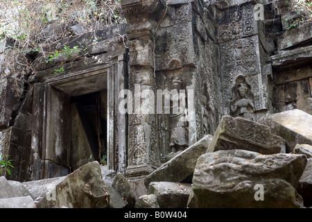 Ruinen von Beng Mealea in den Bäumen in der Nähe von Phnom Kulen 25 Meilen östlich von Angkor, Kambodscha Stockfoto