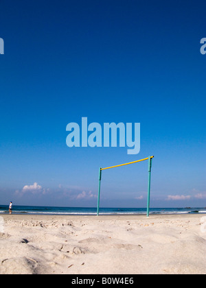 Fußballtor bei Engenho Beach State Park von Sao Paulo Brasilien 03 29 08 Stockfoto