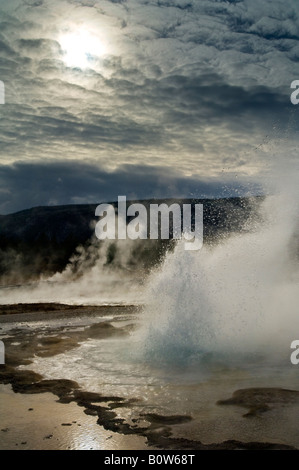 Sägewerk Geysir Upper Geyser Basin Yellowstone-Nationalpark, Wyoming Stockfoto