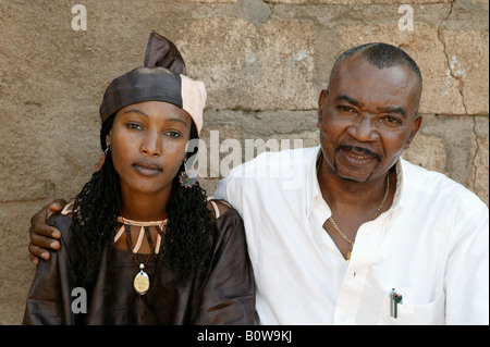 Frau und Mann, Garoua in Kamerun, Afrika Stockfoto